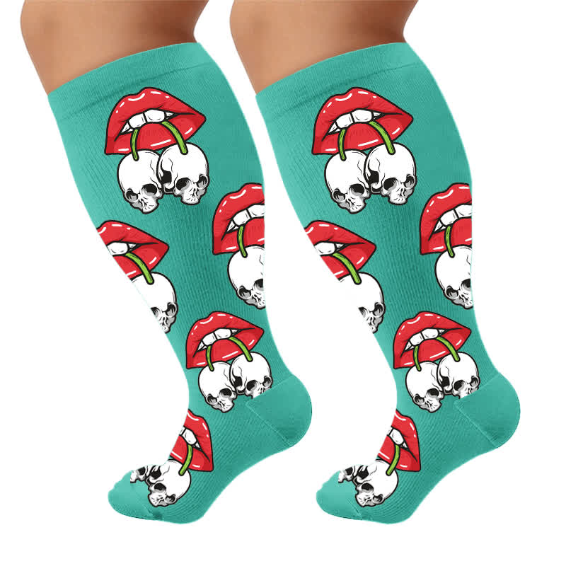 Chaussettes de compression grandes tailles Dripping Lips - image 10