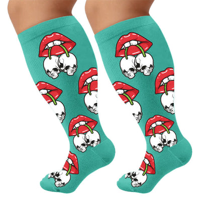 Chaussettes de compression grandes tailles Dripping Lips - image 10