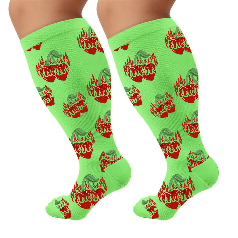 Chaussettes de compression grandes tailles Dripping Lips - image 9