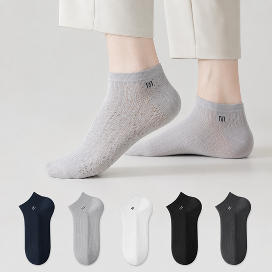 Chaussettes respirantes pour chevilles (5 paires) - Multicolore - UE39-44 (US5-10) - image 0