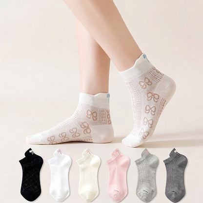 Chaussettes basses en maille aérée (6 paires) - Multicolore - EU36-40(US3-7) - image 0