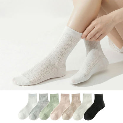 Chaussettes courtes respirantes en maille aérée (7 paires) - Multicolore - EU36-40(US3-7) - image 0