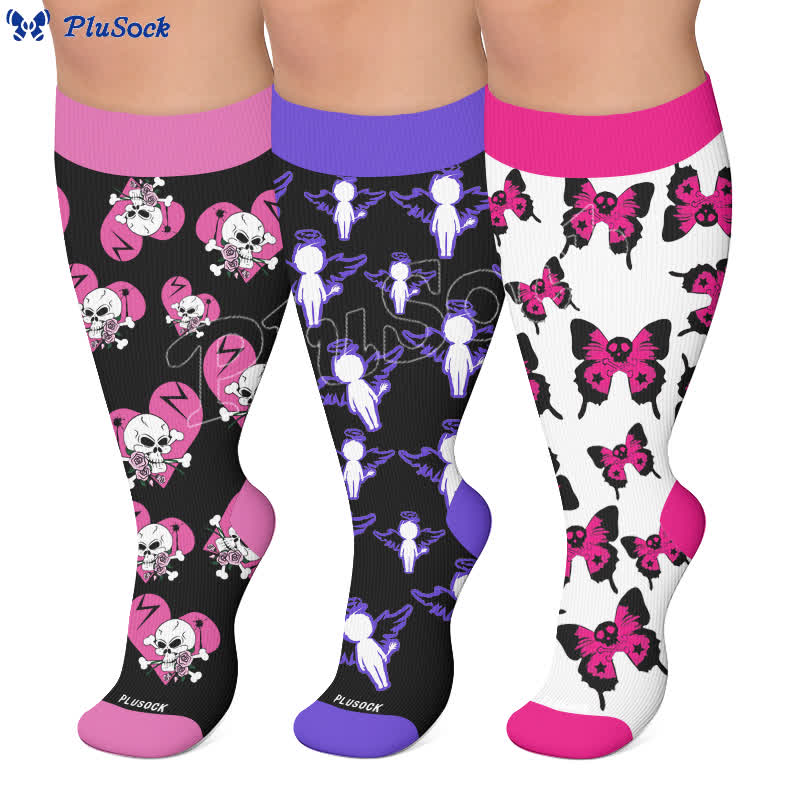Chaussettes de compression Dark Fairy grandes tailles - image 0