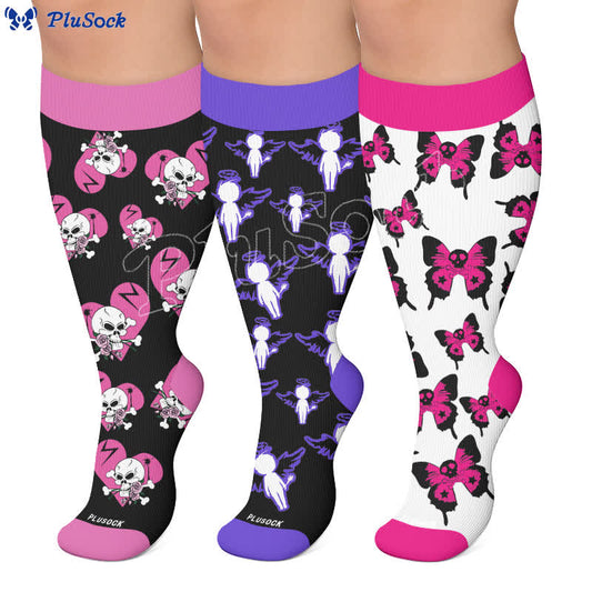 Chaussettes de compression Dark Fairy grandes tailles - image 0