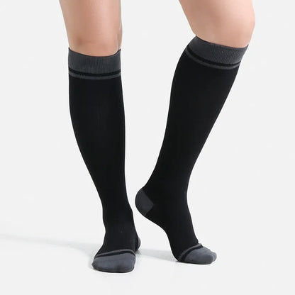 Chaussettes de compression sport unies grandes tailles - Noir - XL - image 0