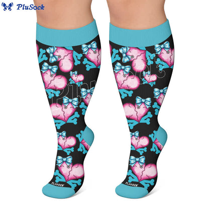 Chaussettes de compression à lacets grande taille avec motif crâne - image 7
