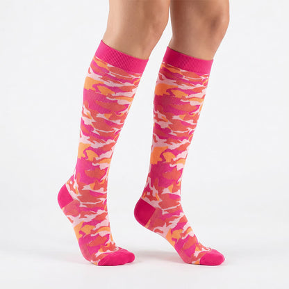 Chaussettes de compression camouflage bleu (3 paires) - Rose - S/M - image 2
