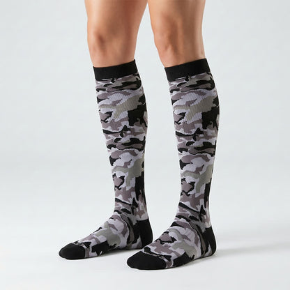 Chaussettes de compression camouflage bleu (3 paires) - Gris - S/M - image 1