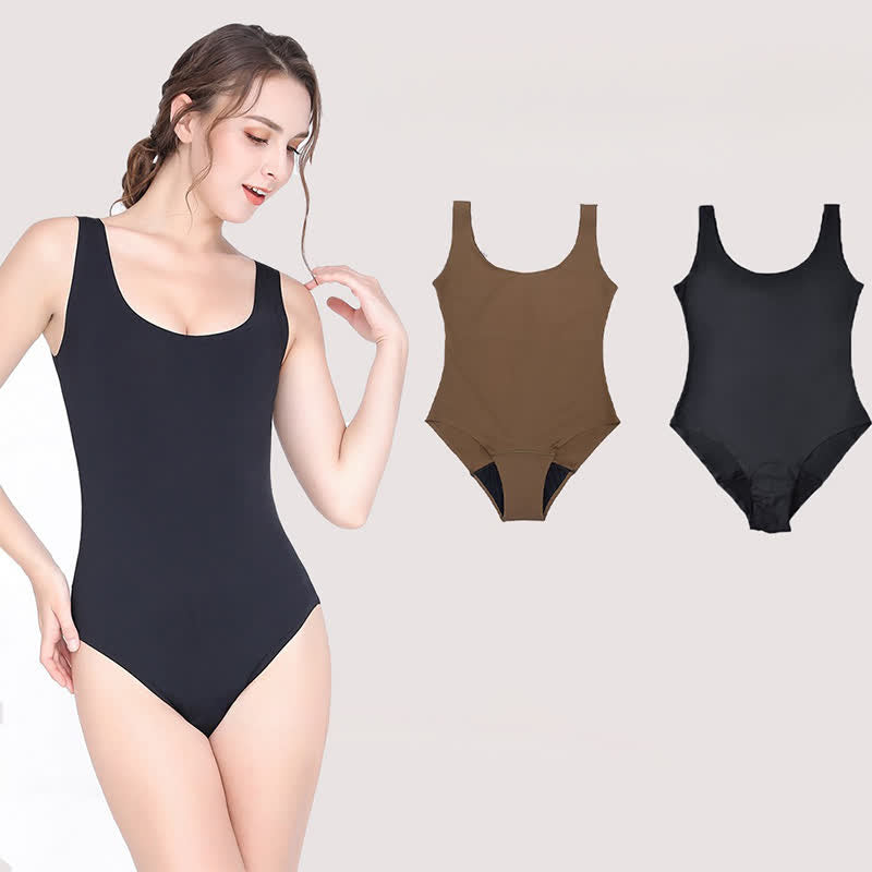 Maillot de bain une pièce minimaliste à col rond - image 8