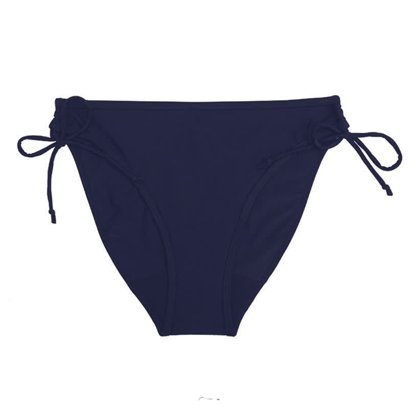 Culotte triangle dos nu à nouer sur le côté - Bleu marine - 2XL - image 7