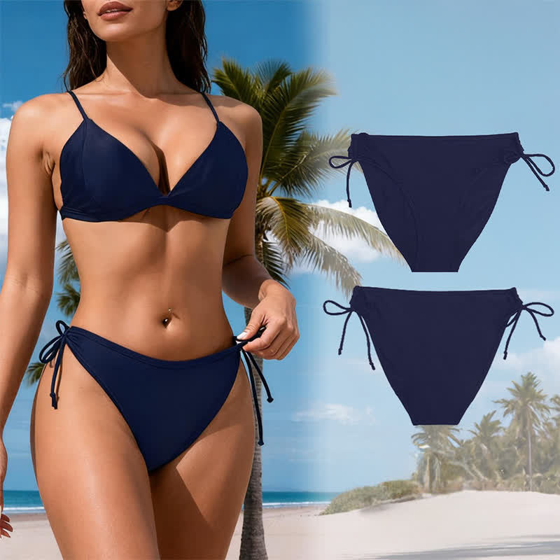 Culotte triangle dos nu à nouer sur le côté - image 0