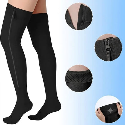 Chaussettes de compression à fermeture éclair latérale - image 3