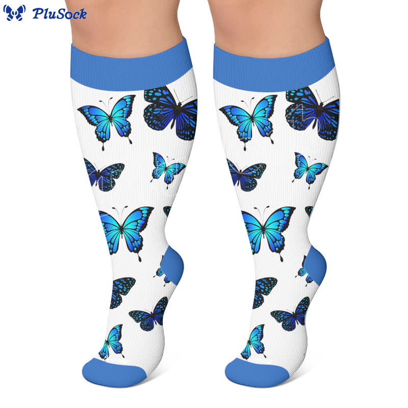 Chaussettes de compression papillon intégrales grandes tailles - image 5