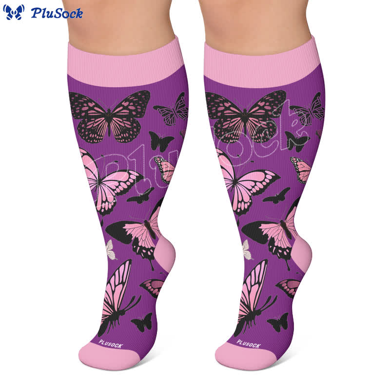 Chaussettes de compression papillon intégrales grandes tailles - image 6