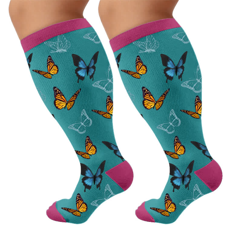 Chaussettes de compression papillon intégrales grandes tailles - image 10