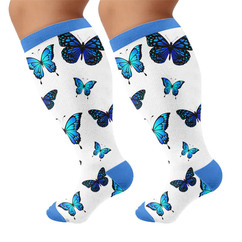Chaussettes de compression papillon intégrales grandes tailles - image 8
