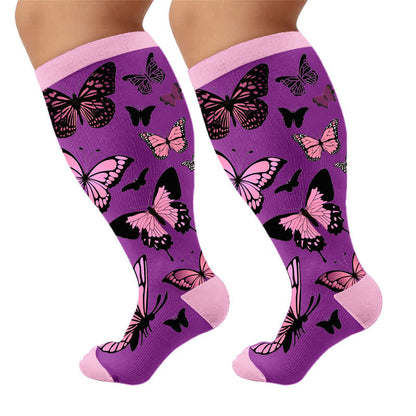 Chaussettes de compression papillon intégrales grandes tailles - image 9