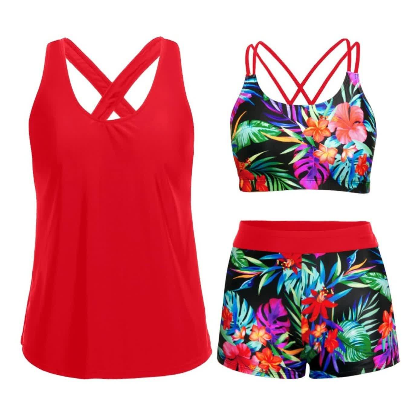 Ensemble tankini trois pièces sport - image 19