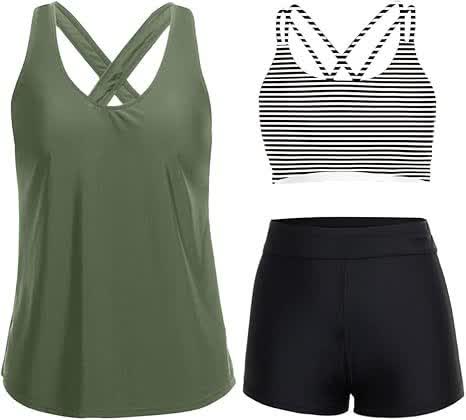 Ensemble tankini trois pièces sport - image 15