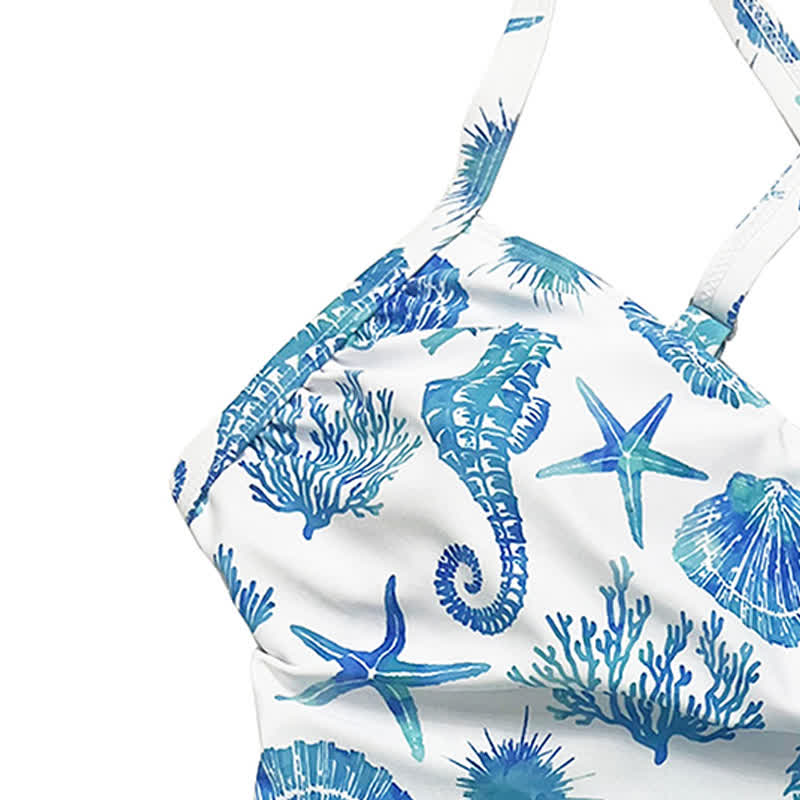 Maillot de bain une pièce à jupe froncée - image 7