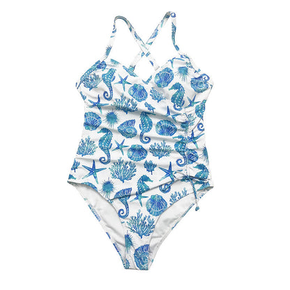 Maillot de bain une pièce à jupe froncée - image 4