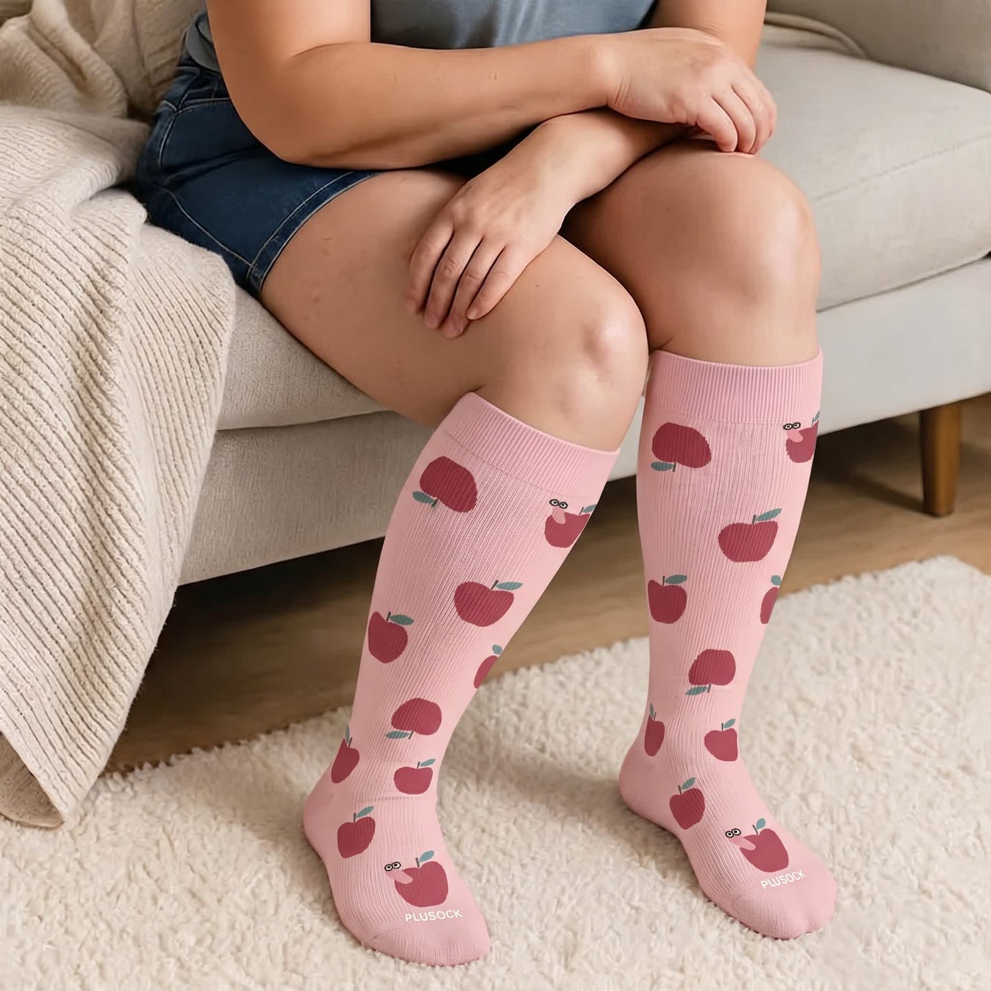 Chaussettes de compression imprimées grandes tailles - image 1