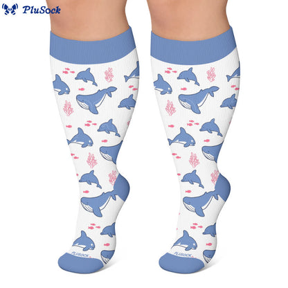 Chaussettes de compression grandes tailles à motifs amusants - image 7