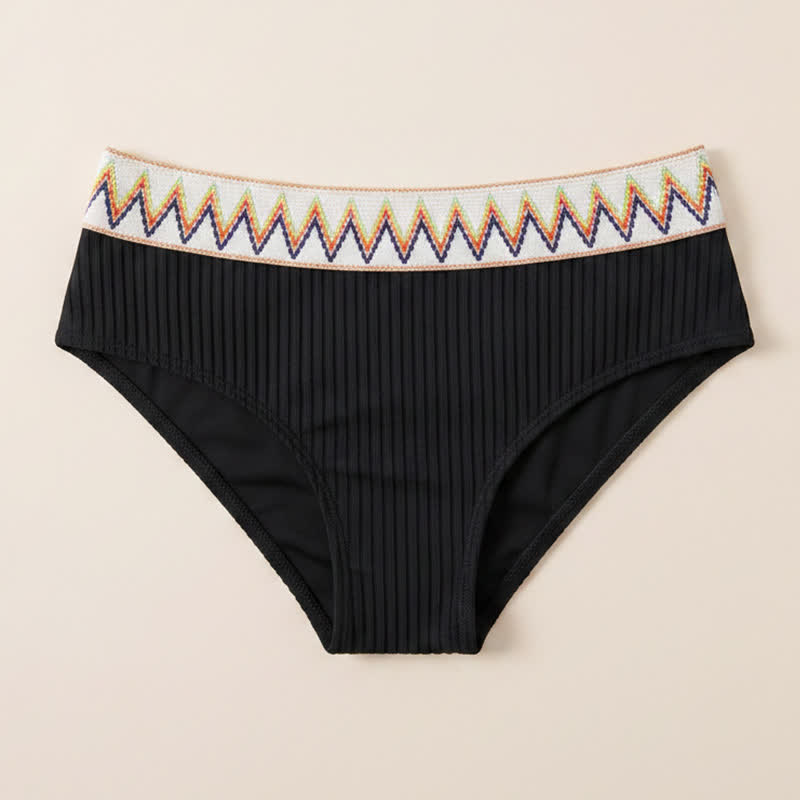Maillots de bain à bordure géométrique côtelée - image 7