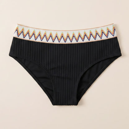 Maillots de bain à bordure géométrique côtelée - image 7