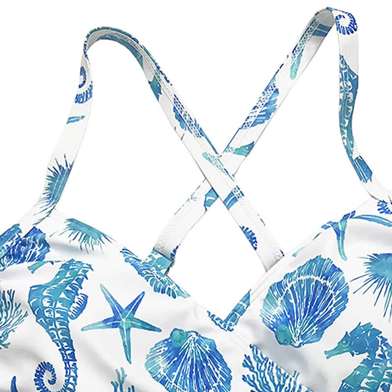 Maillot de bain une pièce à jupe froncée - image 6