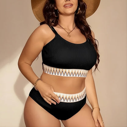 Maillots de bain à bordure géométrique côtelée - image 5