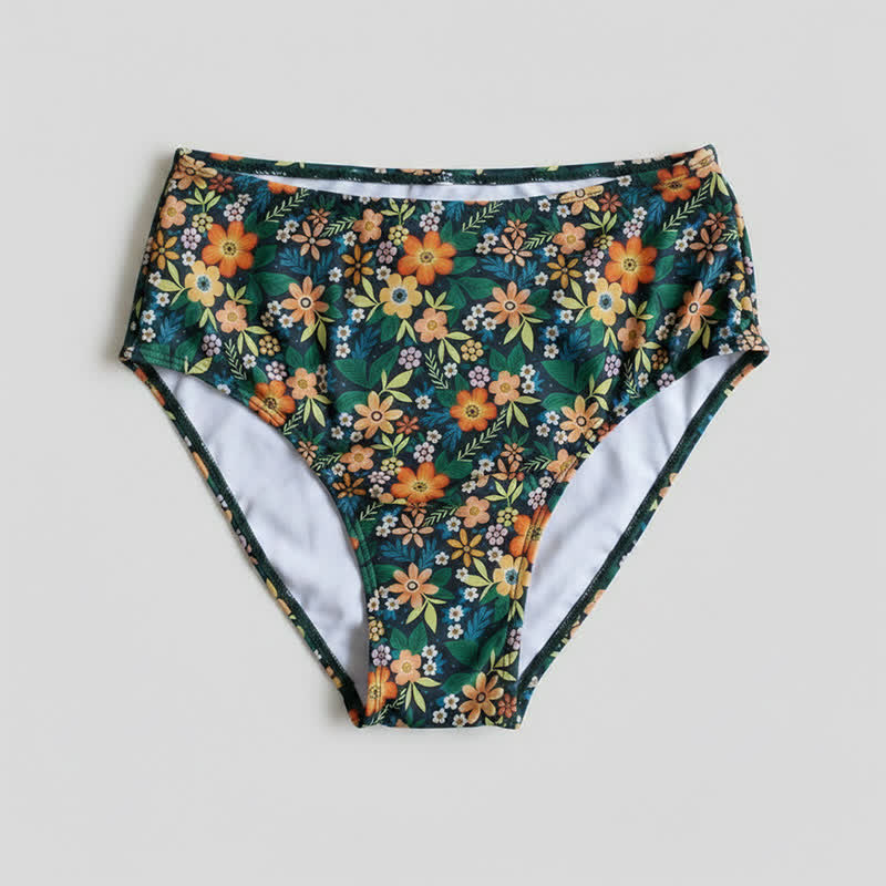 Maillot de bain deux pièces imprimé fleurs et coquillages, à devant torsadé - image 20