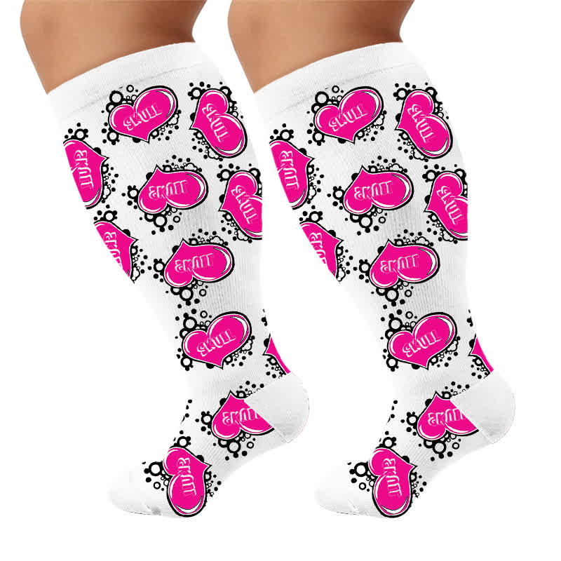 Chaussettes de compression grande taille à tête de mort - image 9