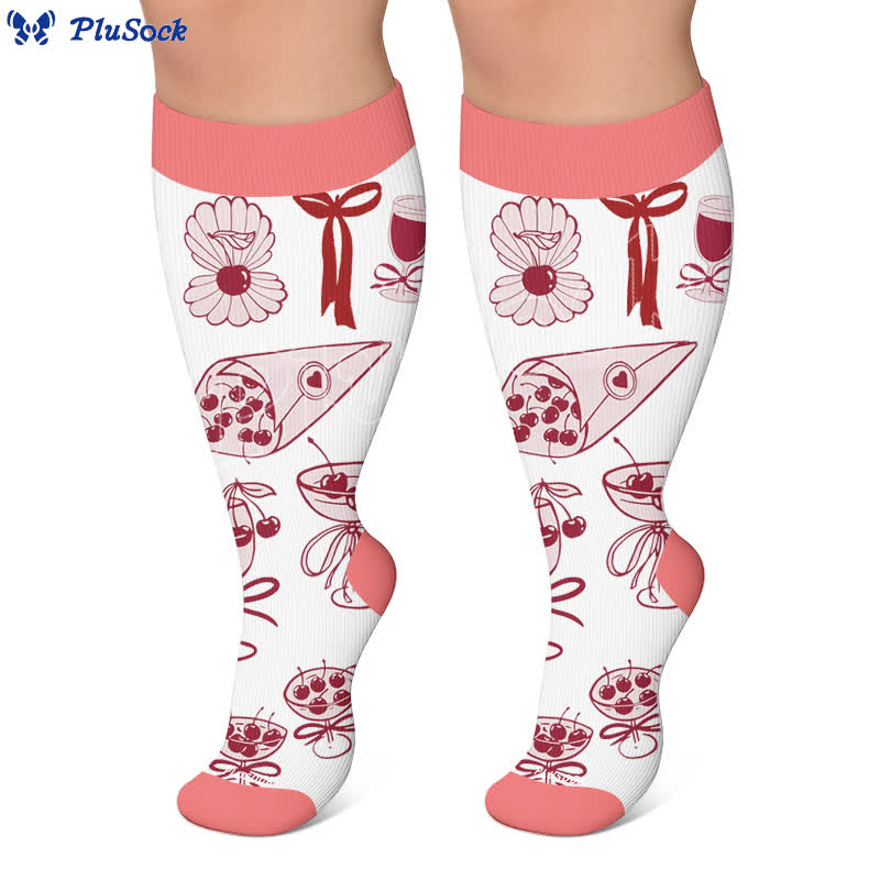 Chaussettes de compression Lemon Cocktail grande taille - image 6