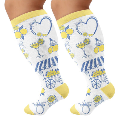 Chaussettes de compression Lemon Cocktail grande taille - image 8