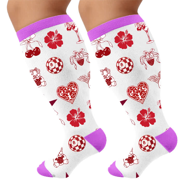 Chaussettes de compression Lemon Cocktail grande taille - image 10