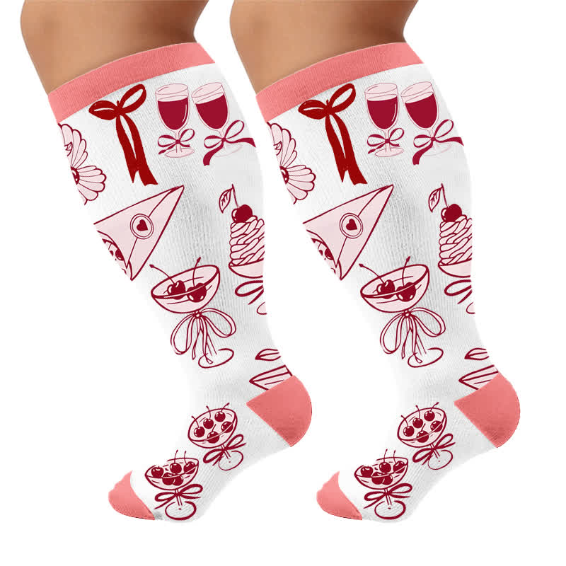 Chaussettes de compression Lemon Cocktail grande taille - image 9