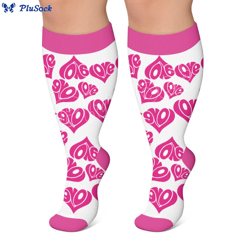 Chaussettes de compression sexy en forme de cœur, grandes tailles - image 7