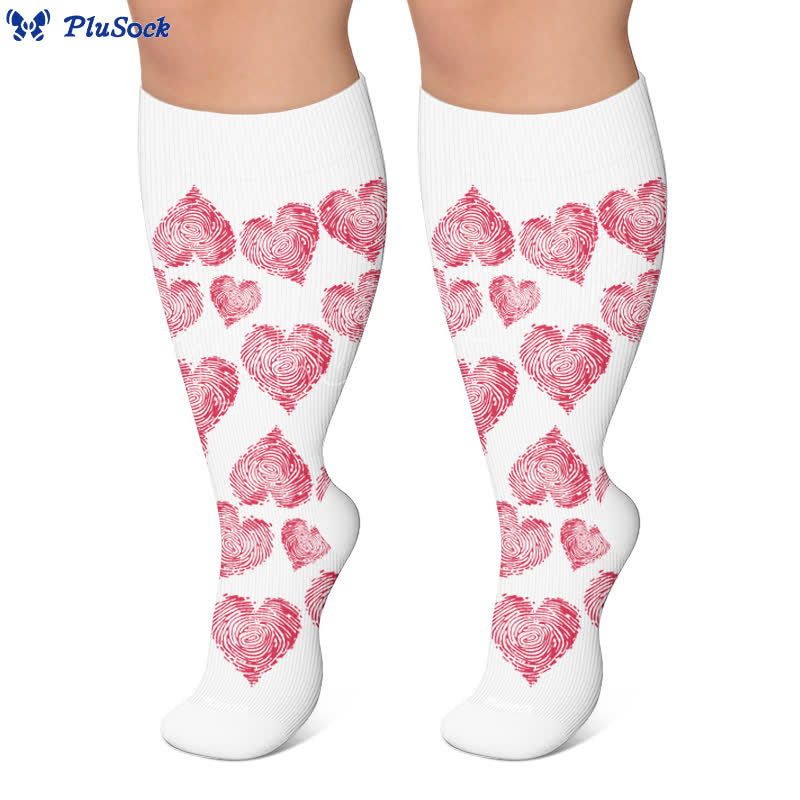 Chaussettes de compression sexy en forme de cœur, grandes tailles - image 6