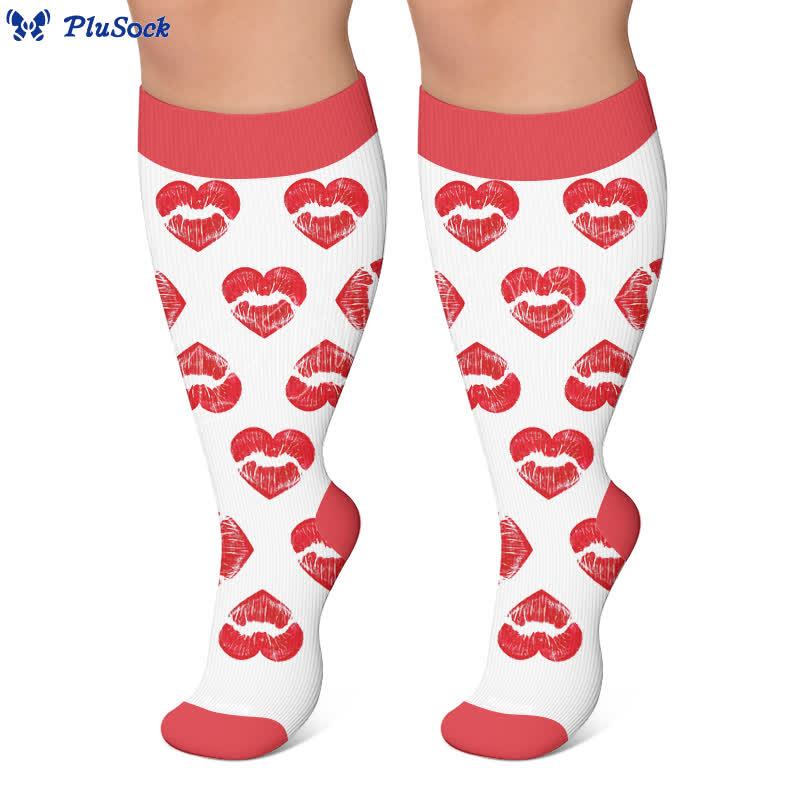 Chaussettes de compression sexy en forme de cœur, grandes tailles - image 5