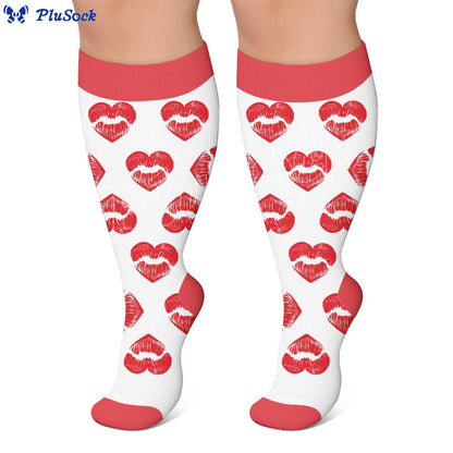 Chaussettes de compression sexy en forme de cœur, grandes tailles - image 5