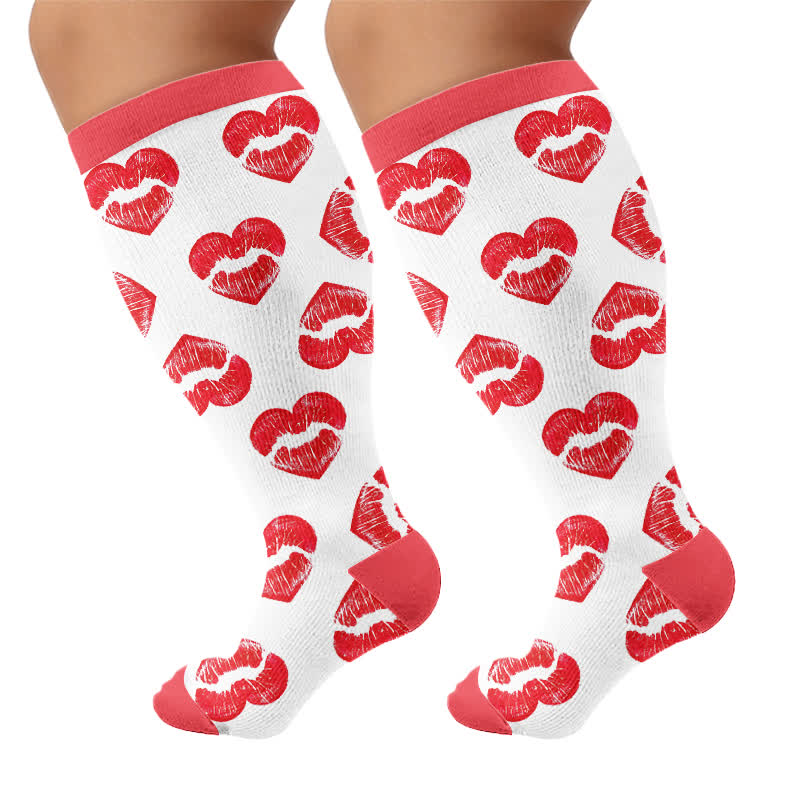 Chaussettes de compression sexy en forme de cœur, grandes tailles - image 8