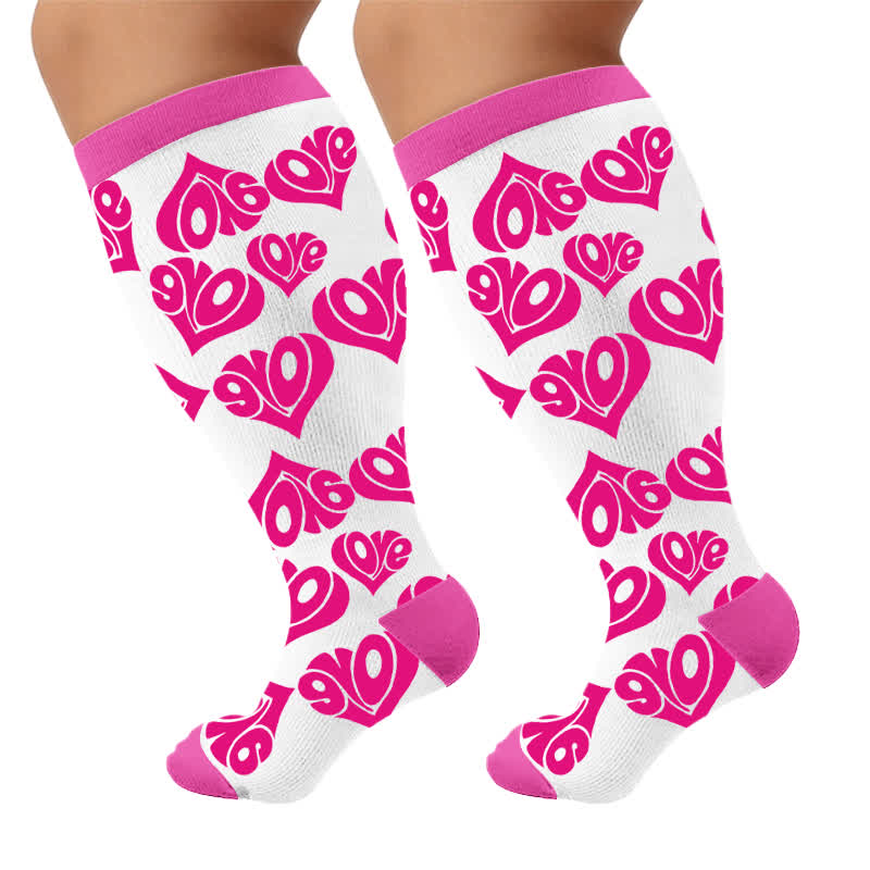 Chaussettes de compression sexy en forme de cœur, grandes tailles - image 10