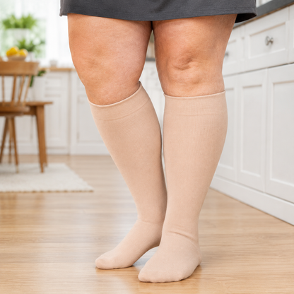 Chaussettes de compression noires en bambou grande taille - Nu - 4XL - image 6