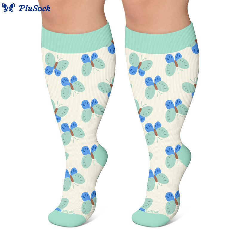 Chaussettes de compression fantaisie à imprimé dessin animé mignon grande taille - image 6