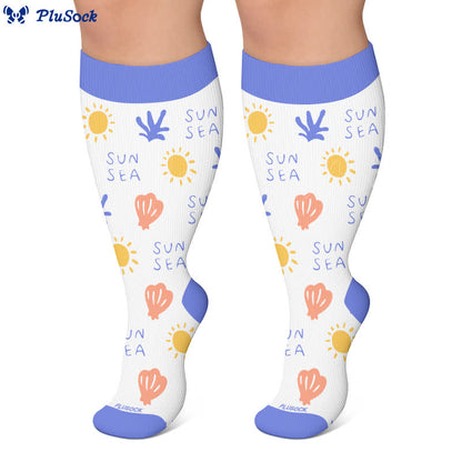 Chaussettes de compression fantaisie à imprimé dessin animé mignon grande taille - image 5
