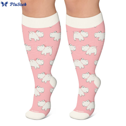 Chaussettes de compression fantaisie à imprimé dessin animé mignon grande taille - image 7