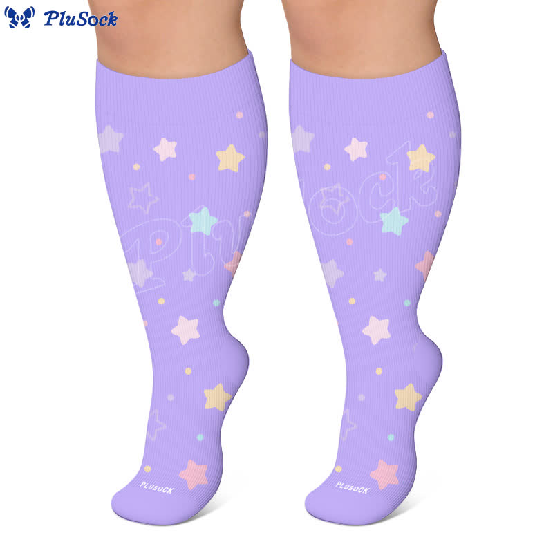 Chaussettes de compression grand format à motif ciel étoilé - image 7