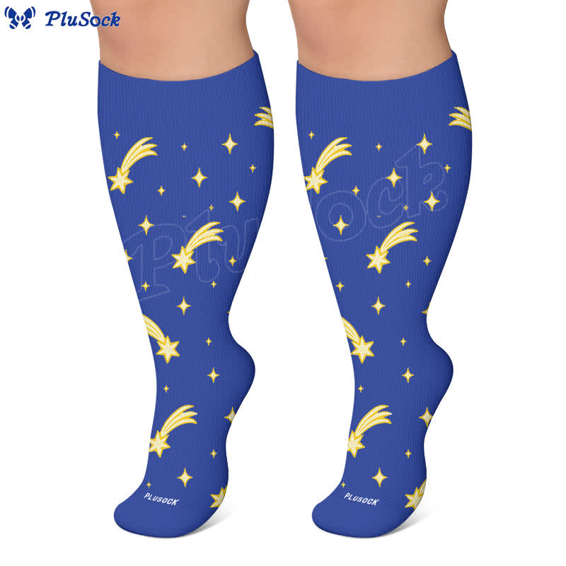 Chaussettes de compression grand format à motif ciel étoilé - image 5