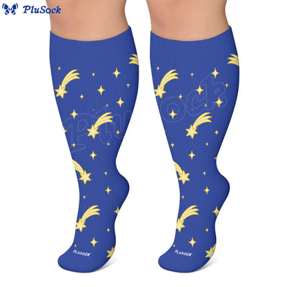 Chaussettes de compression grand format à motif ciel étoilé - image 5